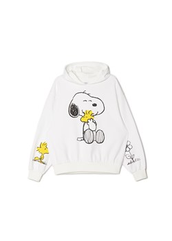 Cropp - Biała bluza z kapturem Snoopy - biały ze sklepu Cropp w kategorii Bluzy damskie - zdjęcie 161280350