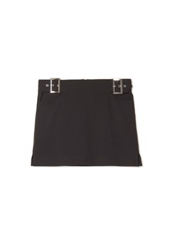 Cropp - Czarna spódniczka mini z wycięciami - czarny ze sklepu Cropp w kategorii Spódnice - zdjęcie 161280353