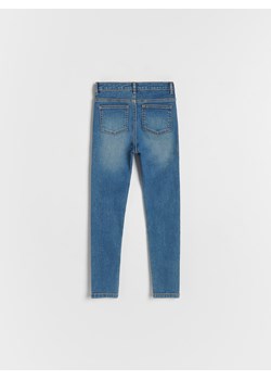 Reserved - Jeansy skinny high waist - niebieski ze sklepu Reserved w kategorii Spodnie dziewczęce - zdjęcie 161281381