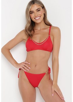 Czerwone 2-częściowe Bikini z Biustonoszem z Łańcuszkiem i Majtkami Locja ze sklepu Born2be Odzież w kategorii Stroje kąpielowe - zdjęcie 161287173