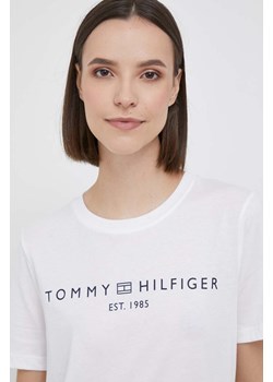 Tommy Hilfiger t-shirt bawełniany kolor biały ze sklepu ANSWEAR.com w kategorii Bluzki damskie - zdjęcie 161289621