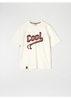 Sinsay - Koszulka z nadrukiem - kremowy ze sklepu Sinsay w kategorii T-shirty męskie - zdjęcie 161289921
