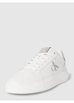 Sneakersy skórzane z nadrukiem z logo ze sklepu Peek&Cloppenburg  w kategorii Trampki męskie - zdjęcie 161306182