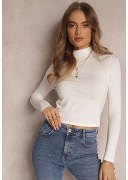Biała Bluzka Crop Top z Półgolfem Killal ze sklepu Renee odzież w kategorii Bluzki damskie - zdjęcie 161311294