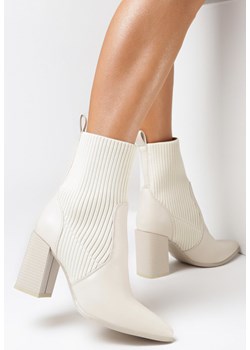 Beżowe Botki Jilleane ze sklepu born2be.pl w kategorii Botki - zdjęcie 161311970