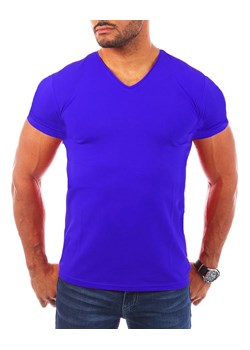Męska koszulka t-shirt v-neck - indigo ze sklepu Risardi w kategorii T-shirty męskie - zdjęcie 161315963
