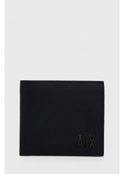 Armani Exchange portfel skórzany męski kolor czarny 958098 3F892 ze sklepu ANSWEAR.com w kategorii Portfele męskie - zdjęcie 161316544