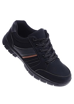 Sznurowane męskie czarne buty sportowe /C2-3 14677 T328/ ze sklepu Pantofelek24.pl w kategorii Półbuty męskie - zdjęcie 161316813