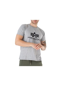 Koszulka Alpha Industries Basic T-shirt 10050117 - szara ze sklepu streetstyle24.pl w kategorii T-shirty męskie - zdjęcie 161317520
