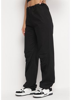 Czarne Szerokie Spodnie ze Stoperami Dalfo ze sklepu Born2be Odzież w kategorii Spodnie damskie - zdjęcie 161339723