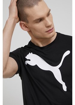 Puma t-shirt treningowy Active Big Logo 586724 kolor czarny z nadrukiem ze sklepu ANSWEAR.com w kategorii T-shirty męskie - zdjęcie 161342372