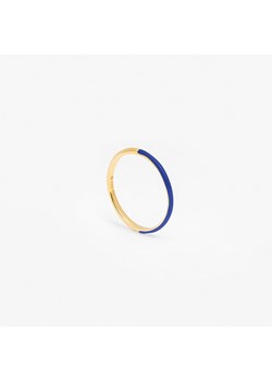 pierścionek z niebieską emalią srebrny pozłacany ze sklepu ANIA KRUK w kategorii Pierścionki - zdjęcie 161346453