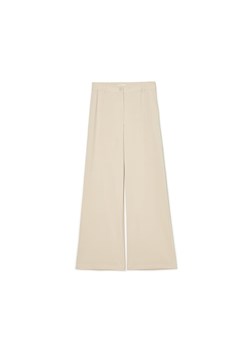 Cropp - Beżowe spodnie wide leg - beżowy ze sklepu Cropp w kategorii Spodnie damskie - zdjęcie 161351720