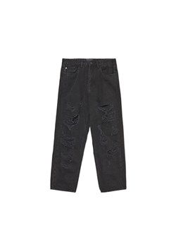 Cropp - Czarne jeansy baggy z postrzępieniami - czarny ze sklepu Cropp w kategorii Jeansy męskie - zdjęcie 161351724