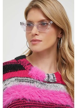 Guess okulary damskie kolor transparentny ze sklepu ANSWEAR.com w kategorii Okulary przeciwsłoneczne damskie - zdjęcie 161352320