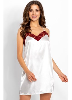 Satynowa koszula nocna Allure Pearl, Kolor biało-czerwony, Rozmiar S, Momenti per me ze sklepu Intymna w kategorii Koszule nocne - zdjęcie 161354514