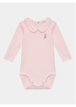 United Colors Of Benetton Body dziecięce 3I9WAB00G Różowy Regular Fit ze sklepu MODIVO w kategorii Body niemowlęce - zdjęcie 161355074