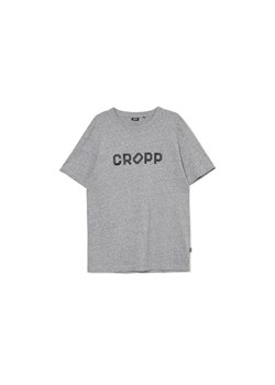 Cropp - Szara koszulka z nadrukiem CROPP - jasny szary ze sklepu Cropp w kategorii T-shirty męskie - zdjęcie 161363612