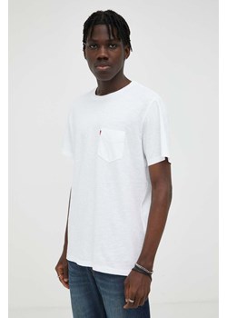 Levi&apos;s t-shirt bawełniany kolor biały ze sklepu ANSWEAR.com w kategorii T-shirty męskie - zdjęcie 161364074