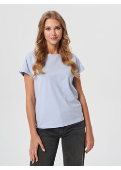 Sinsay - Koszulka bawełniana - błękitny ze sklepu Sinsay w kategorii Bluzki damskie - zdjęcie 161364542