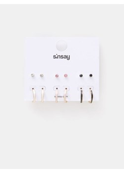 Sinsay - Kolczyki 6 pack - wielobarwny ze sklepu Sinsay w kategorii Kolczyki - zdjęcie 161364604