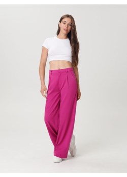 Sinsay - Spodnie wide leg - różowy ze sklepu Sinsay w kategorii Spodnie damskie - zdjęcie 161387084