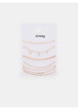 Sinsay - Bransoletka 7 pack - złoty ze sklepu Sinsay w kategorii Bransoletki - zdjęcie 161387090