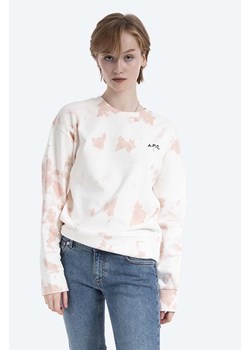 A.P.C. bluza bawełniana Sweat Roma damska kolor beżowy wzorzysta COEJO.F27636-ROSE ze sklepu PRM w kategorii Bluzy damskie - zdjęcie 161390652