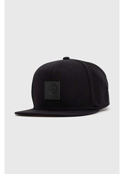 Carhartt WIP czapka z daszkiem bawełniana Logo kolor czarny gładka I023099-BLACK ze sklepu PRM w kategorii Czapki z daszkiem damskie - zdjęcie 161391764