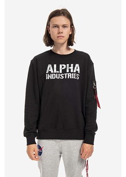 Alpha Industries bluza męska kolor czarny z nadrukiem 176301.95-CZARNY ze sklepu PRM w kategorii Bluzy męskie - zdjęcie 161392742