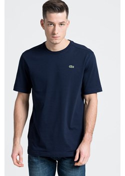 Lacoste t-shirt męski kolor granatowy gładki ze sklepu PRM w kategorii T-shirty męskie - zdjęcie 161393330