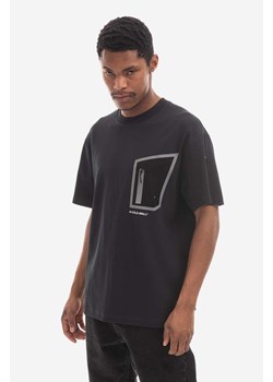 A-COLD-WALL* t-shirt bawełniany Technical Polygon T-Shirt kolor czarny z nadrukiem ACWMTS089.-MIDGREY ze sklepu PRM w kategorii T-shirty męskie - zdjęcie 161393482