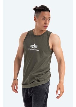 Alpha Industries t-shirt bawełniany kolor zielony 126566.142-ZIELONY ze sklepu PRM w kategorii T-shirty męskie - zdjęcie 161393573