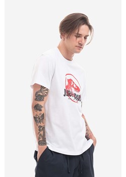 Neil Barett t-shirt bawełniany kolor biały z nadrukiem PBJT142.U506S-1141 ze sklepu PRM w kategorii T-shirty męskie - zdjęcie 161393780