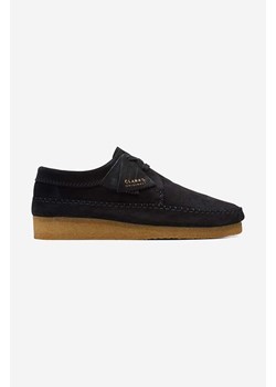 Clarks Originals półbuty zamszowe Weaver kolor czarny 26165081 ze sklepu PRM w kategorii Półbuty męskie - zdjęcie 161394502