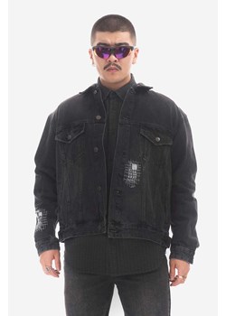 KSUBI kurtka jeansowa Cropped męska kolor czarny przejściowa oversize MPS23JK002-CZARNY ze sklepu PRM w kategorii Kurtki męskie - zdjęcie 161395280
