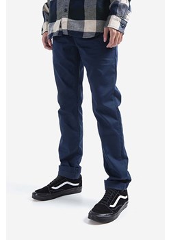 Vans spodnie Authentic Chino kolor granatowy fason chinos medium waist VN0A5FJ7LKZ-GRANATOWY ze sklepu PRM w kategorii Spodnie damskie - zdjęcie 161395380