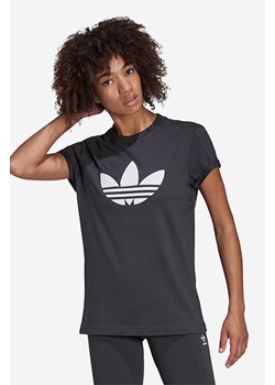 adidas Originals t-shirt bawełniany kolor czarny wzorzysty HU1629-CZARNY ze sklepu PRM w kategorii Bluzki damskie - zdjęcie 161395571