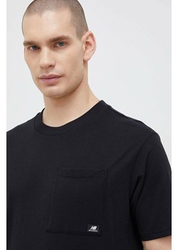 New Balance t-shirt bawełniany kolor czarny gładki MT31542BK-2BK ze sklepu PRM w kategorii T-shirty męskie - zdjęcie 161396941