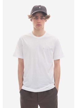 Norse Projects t-shirt męski kolor biały z nadrukiem N01.0640.0001-0001 ze sklepu PRM w kategorii T-shirty męskie - zdjęcie 161398112