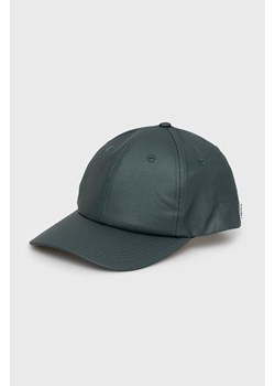 Rains czapka z daszkiem 13600 Cap kolor zielony gładka 13600.6-60.Silver. ze sklepu PRM w kategorii Czapki z daszkiem damskie - zdjęcie 161398312
