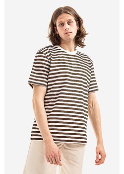 Norse Projects t-shirt bawełniany Johannes Nautical Stripe kolor beżowy wzorzysty N01.0576.0957-0957 ze sklepu PRM w kategorii T-shirty męskie - zdjęcie 161398654