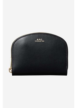 A.P.C. portfel skórzany kolor czarny PXAWV.F63219-BLACK ze sklepu PRM w kategorii Portfele męskie - zdjęcie 161398842