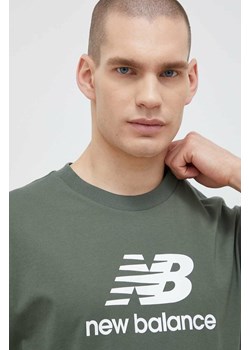 New Balance t-shirt bawełniany kolor zielony wzorzysty MT31541DON-DON ze sklepu PRM w kategorii T-shirty męskie - zdjęcie 161399173