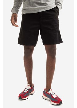 Carhartt WIP szorty bawełniane Flint Short kolor czarny I030480.BLACK-BLACK ze sklepu PRM w kategorii Spodenki męskie - zdjęcie 161399552