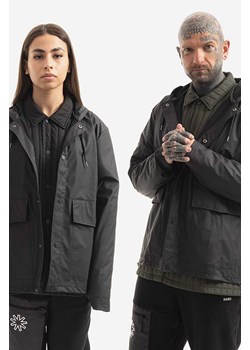 Rains kurtka przeciwdeszczowa Short Hooded Coat 18260 kolor czarny przejściowa oversize 18260.BLACK ze sklepu PRM w kategorii Kurtki męskie - zdjęcie 161399934