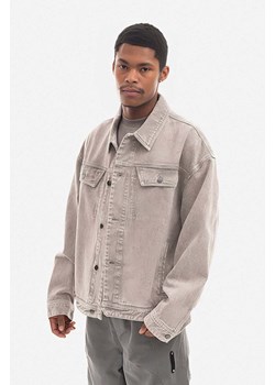 A-COLD-WALL* kurtka jeansowa bawełniana Overdye Denim kolor szary przejściowa ACWMH023-LIGHTGREY ze sklepu PRM w kategorii Kurtki męskie - zdjęcie 161400113