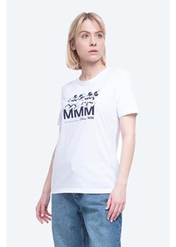Wood Wood t-shirt bawełniany Aria T-shirt kolor biały 12022500.2434-BRIGHTW ze sklepu PRM w kategorii Bluzki damskie - zdjęcie 161400631