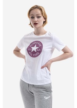 Converse t-shirt bawełniany kolor biały 10023438.A02-WHITE ze sklepu PRM w kategorii Bluzki damskie - zdjęcie 161400633