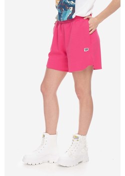 Puma szorty damskie kolor różowy gładkie high waist 538361.25-ROZOWY ze sklepu PRM w kategorii Szorty - zdjęcie 161400874